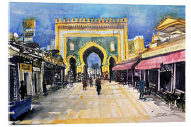 Acrylglasbild Fes, Stadttor Bab Bou Jeloud - Johann Pickl