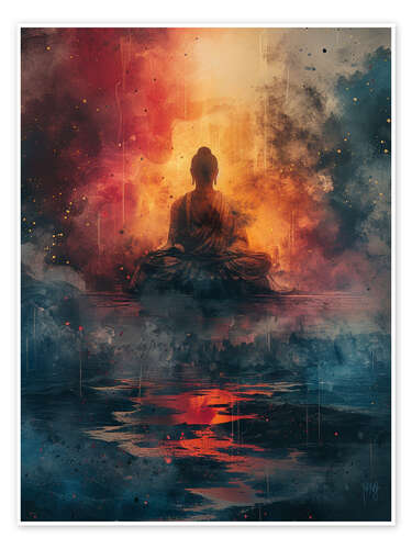 Póster Peaceful Presence: Buddha in Harmony