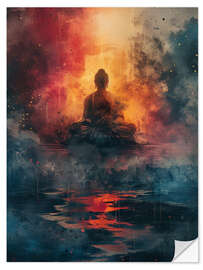 Wandsticker Friedliche Präsenz: Buddha in Harmonie