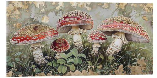 Akrylglastavla Mystic Mycelium: Enchanted Forest Fungi