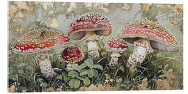 Acrylglasbild Mystisches Myzel: Zauberhafte Waldpilze - DejaReve
