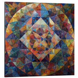 Tableau en aluminium Awakening - Flower of Life