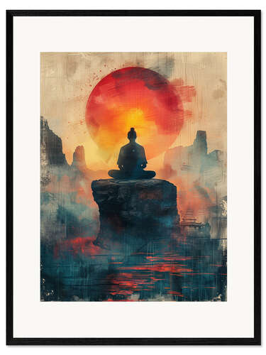 Gerahmter Kunstdruck Meditative Stille