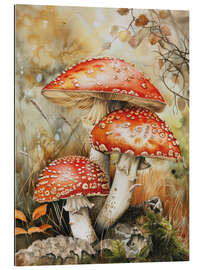 Tableau en plexi-alu Enchanted Caps: Forest Floor Wonders