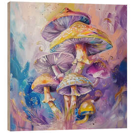 Cuadro de madera Forest's Fungal Ballet - DejaReve