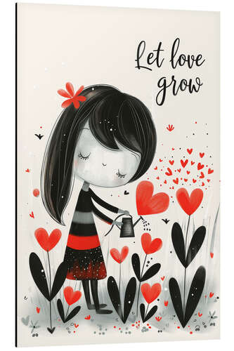Aluminium print Let Love grows
