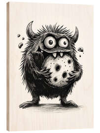 Holzbild Keksmonster II - Bettina Dittmann