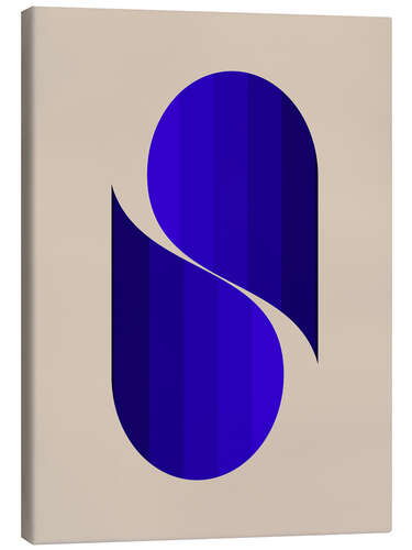Lienzo Minimalist Abstract Shapes in Lapis Blue