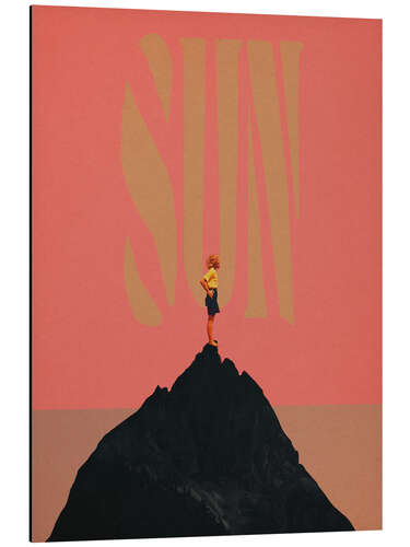 Stampa su alluminio Pink Summer Sun