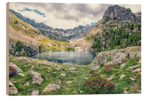 Holzbild Der Trecolpas-See
