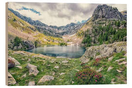 Holzbild Der Trecolpas-See - Manjik Pictures