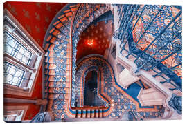 Leinwandbild Treppe mit Azulejos - Manjik Pictures
