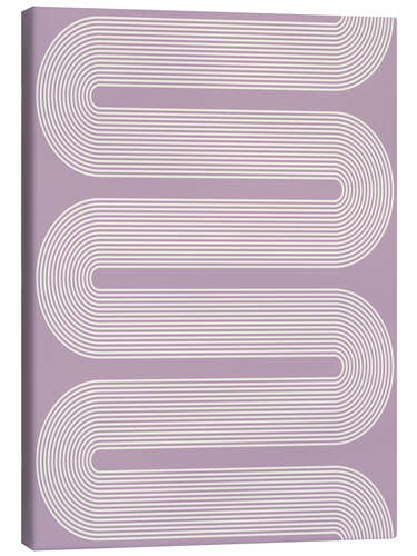 Stampa su tela Curvy Mod Lines in Purple Lilac