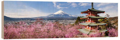Wood print Fuji and the beauty of Japan