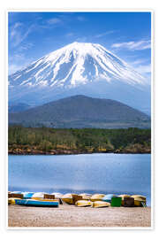 Obra artística Picturesque Shoji Lake with impressive Fuji - Melanie Viola