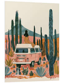 Foam board print Van Life in the Cactus Garden