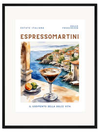 Framed art print Espresso Martini - Estate Italiana - Ohkimiko