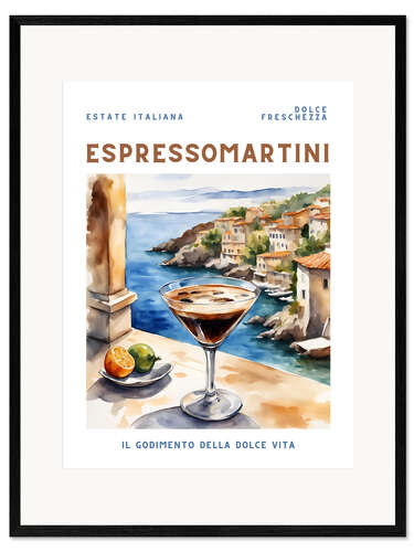 Ingelijste kunstdruk Espresso Martini - Estate Italiana