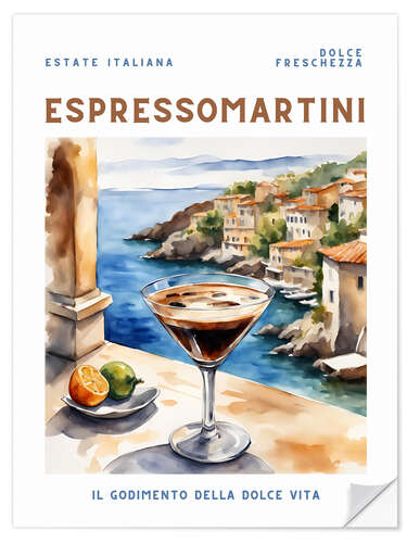 Självhäftande poster Espresso Martini - Estate Italiana