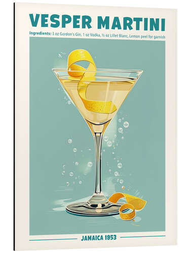 Quadro em alumínio Vesper Martini, Jamaica 1953