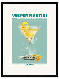 Impression artistique encadrée Vesper Martini, Jamaica 1953 - TAlex