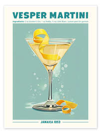 Wall print Vesper Martini, Jamaica 1953 - TAlex