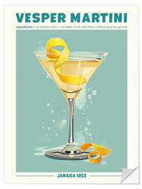 Adesivo murale Vesper Martini, Jamaica 1953 - TAlex