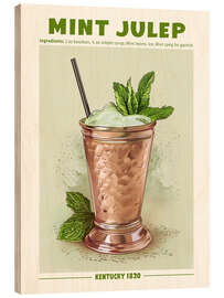 Quadro de madeira Mint Julep, Kentucky 1820 - TAlex