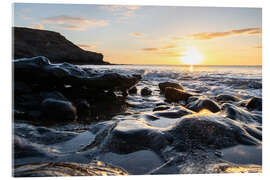 Obraz na szkle akrylowym Cold lava by the sea, Canary Islands - Jan Wehnert