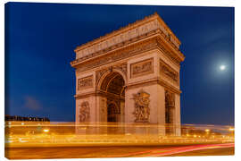 Obraz na płótnie Light trails in the Arc de Triomphe, Paris - Markus Lange