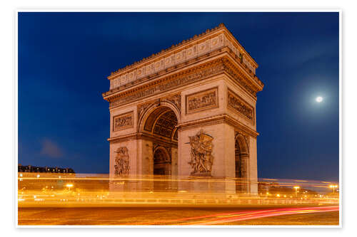 Poster Leichte Wanderwege im Arc de Triomphe, Paris