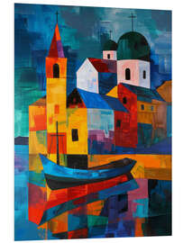 Hartschaumbild Heilige Betrachtungen: Die Kirche an der Bucht