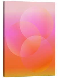 Canvas-taulu Groovy Gradient Shapes in Pink and Orange