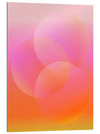 Gallery print Groovy Gradient Shapes in Pink and Orange