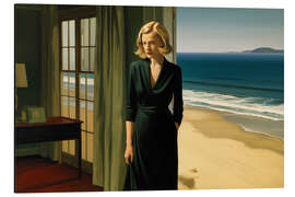 Aluminiumsbilde At the beach house with E. Hopper