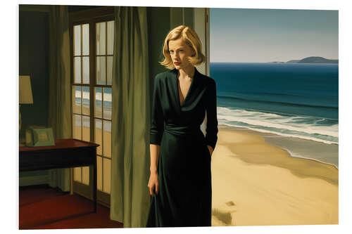 Quadro em PVC At the beach house with E. Hopper