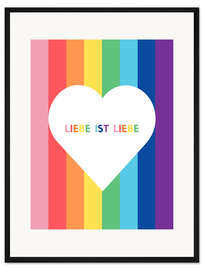 Gerahmter Kunstdruck Liebe ist Liebe - Ohkimiko