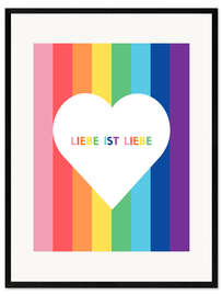 Gerahmter Kunstdruck Liebe ist Liebe