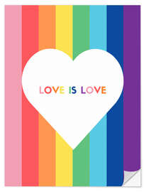 Muursticker Love is love