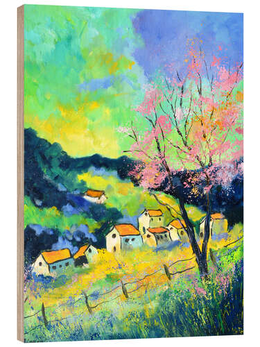 Cuadro de madera Pink spring
