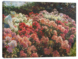 Quadro em tela Rhododendron in Dagminne's garden, 1917 - Laurits Regner Tuxen