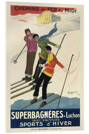 Akryylilasitaulu Superbagnères-Luchon, 1929 - Vintage Ski Collection