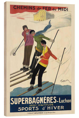 Obraz na drewnie Superbagnères-Luchon, 1929
