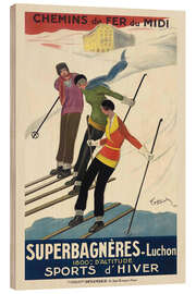 Obraz na drewnie Superbagnères-Luchon, 1929 - Vintage Ski Collection