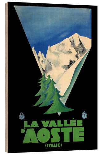 Hout print La Vallée d'Aoste (Italy)