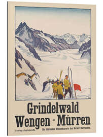 Print på aluminium Grindelwald Wengen-Mürren