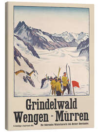 Leinwandbild Grindelwald Wengen-Mürren - Vintage Ski Collection