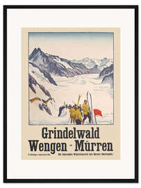 Gerahmter Kunstdruck Grindelwald Wengen-Mürren
