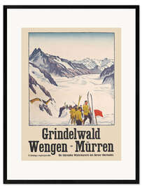 Plakat artystyczny premium w ramie Grindelwald Wengen-Mürren