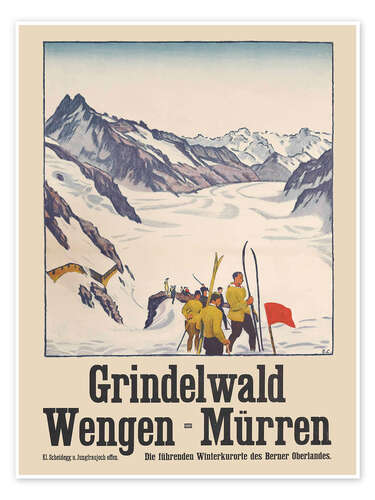 Poster Grindelwald Wengen-Mürren